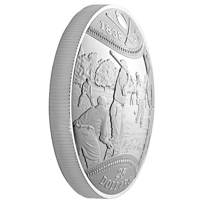RCM-New-Release:--2018-Pure-Silver-Convex-Coin---180th-Anniversary-Of-Canadian-Baseball